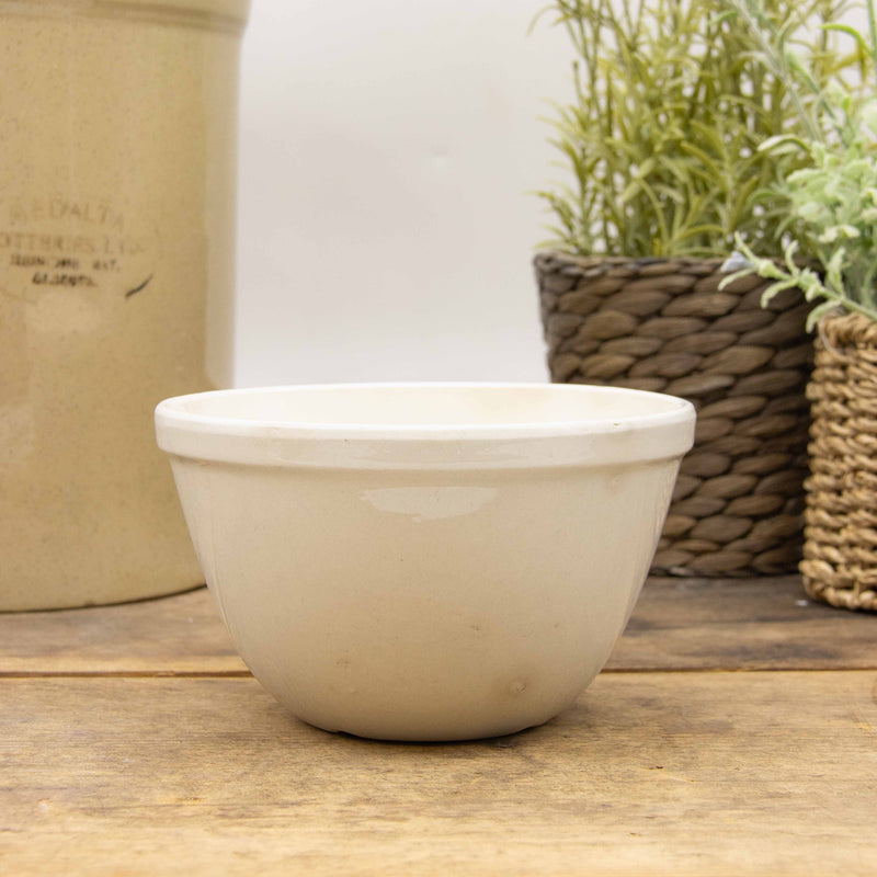White Ironstone Pudding Bowl