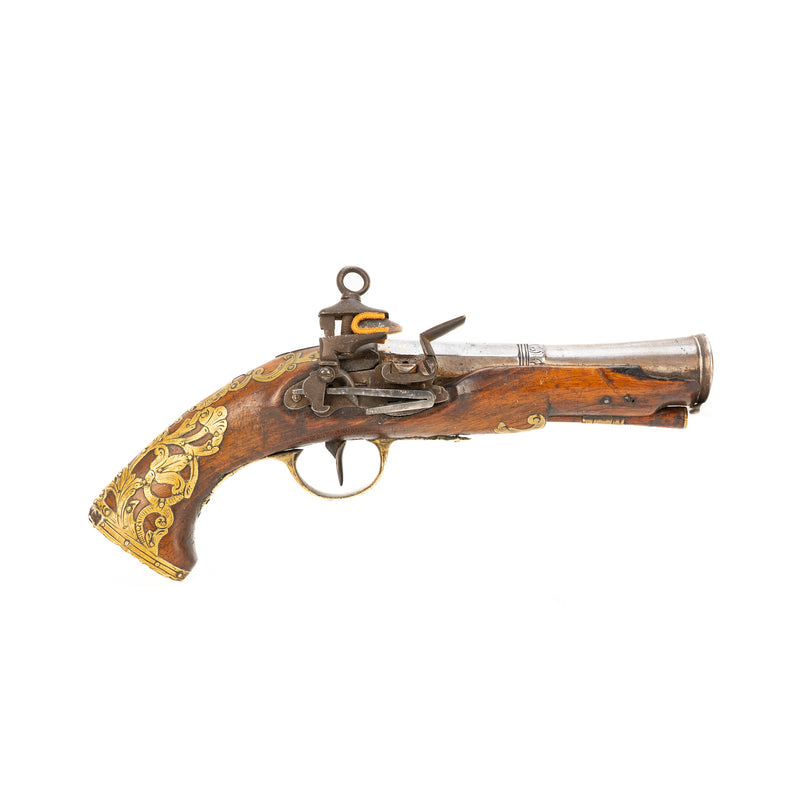 Gold Inlaid Spanish Miquelet Blunderbuss Belt Pistol