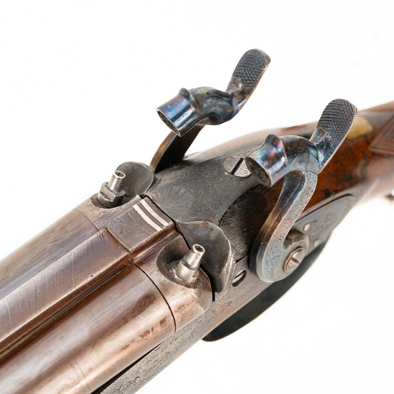 J. Grainger Double Barrel Percussion Muzzle Loading Shotgun