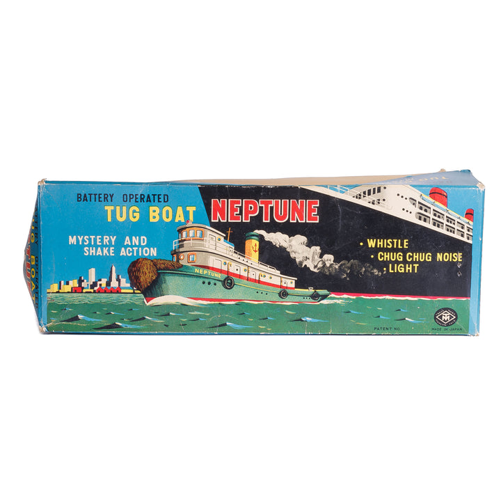 Battery Operated Tug Boat Neptune in Original Box – Everything Old