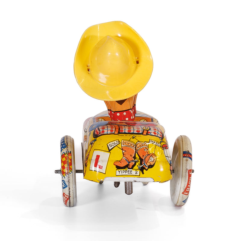 Mettoy Wind Up Tin Crazy Cowboy