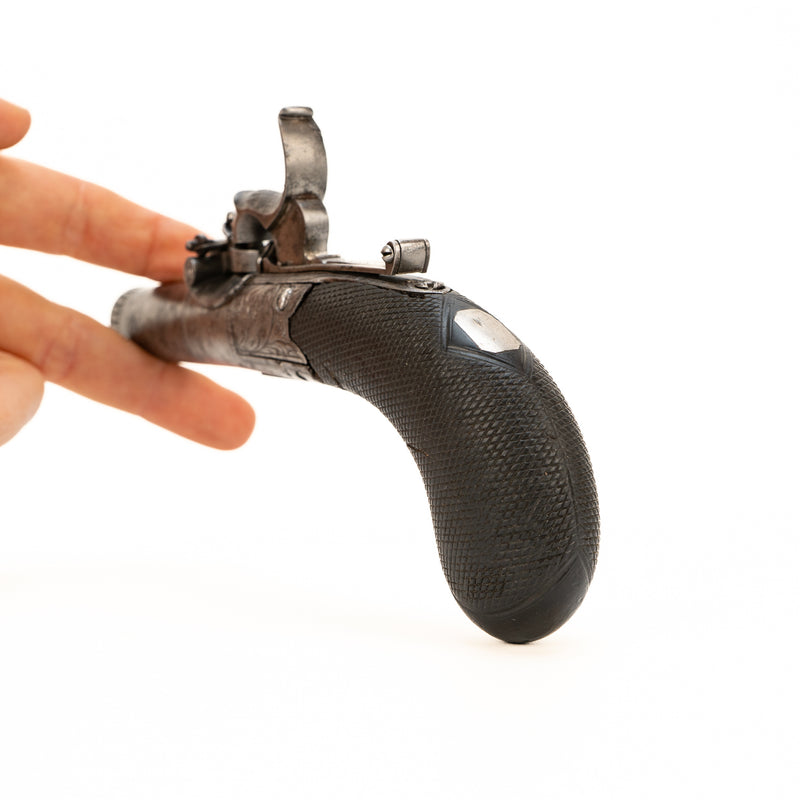 William Laing Cased 47 Cal. Top Hat Percussion Pistol