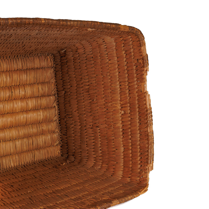 Coast Salish Imbricated Slat Basket with Lid