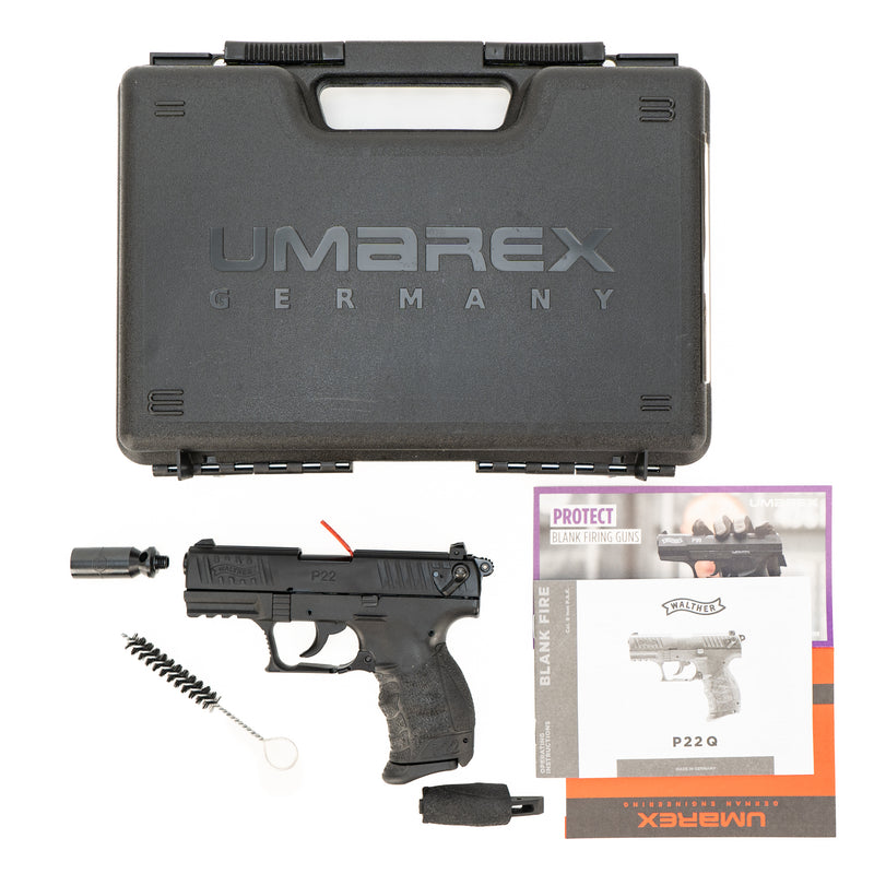 Walther Model P22Q Semi-Auto Blank Firing Pistol : 9mm P.A.K.