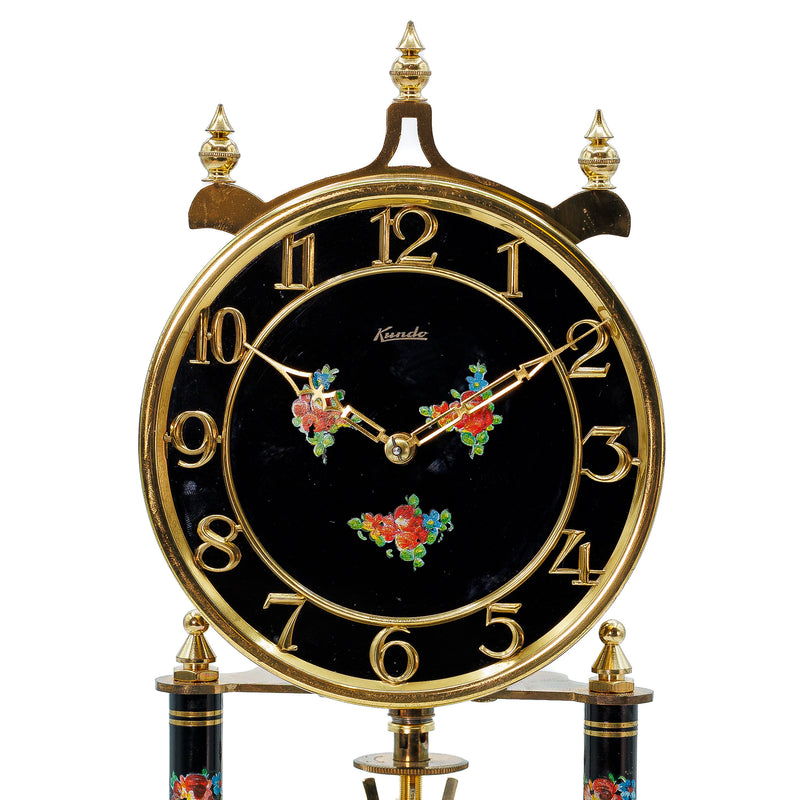 Kundo 400 Day Anniversary Clock : Black with Flowers