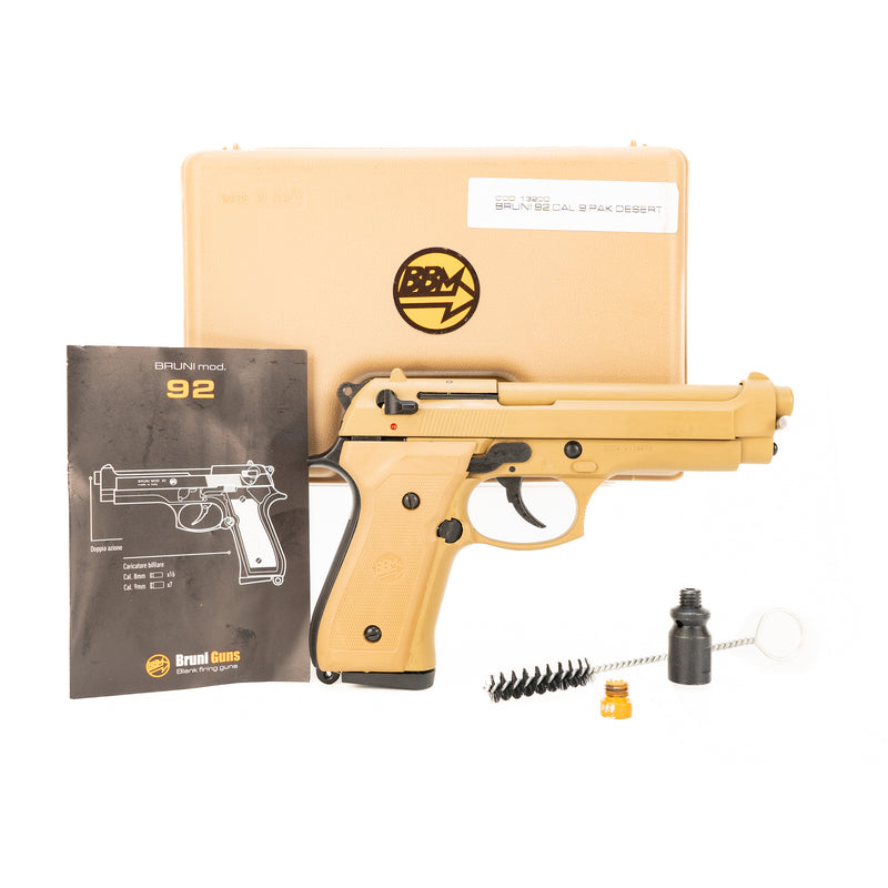 Bruni Model 92 Semi-Auto Blank Firing Pistol : 9mm PAK