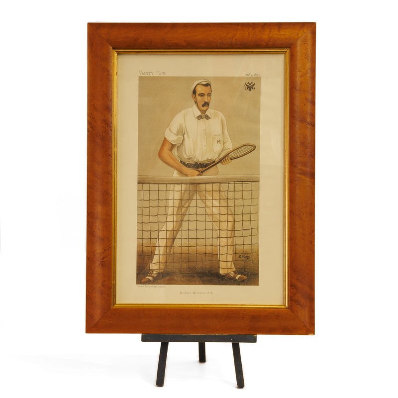 Framed Early Vanity Fair Tennis Image