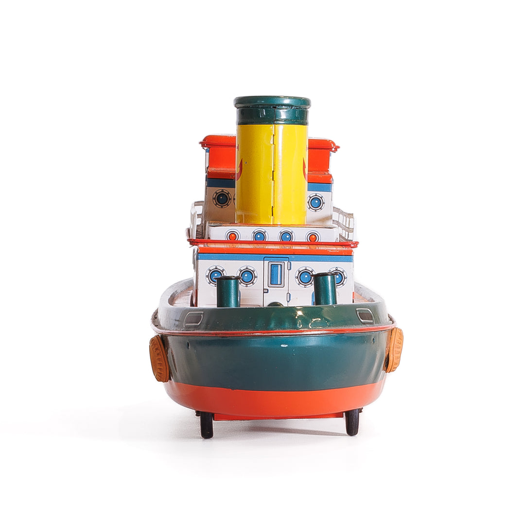 Battery Operated Tug Boat Neptune in Original Box – Everything Old