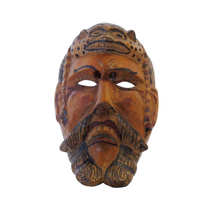 Guatemalan Hand Carved Tecun Uman King of the Mayans Mask