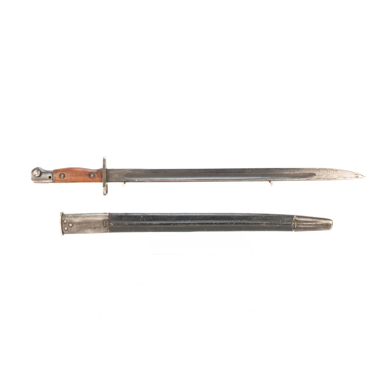 WWII Australian P1907 Orange Arsenal SMLE Bayonet with Scabbard