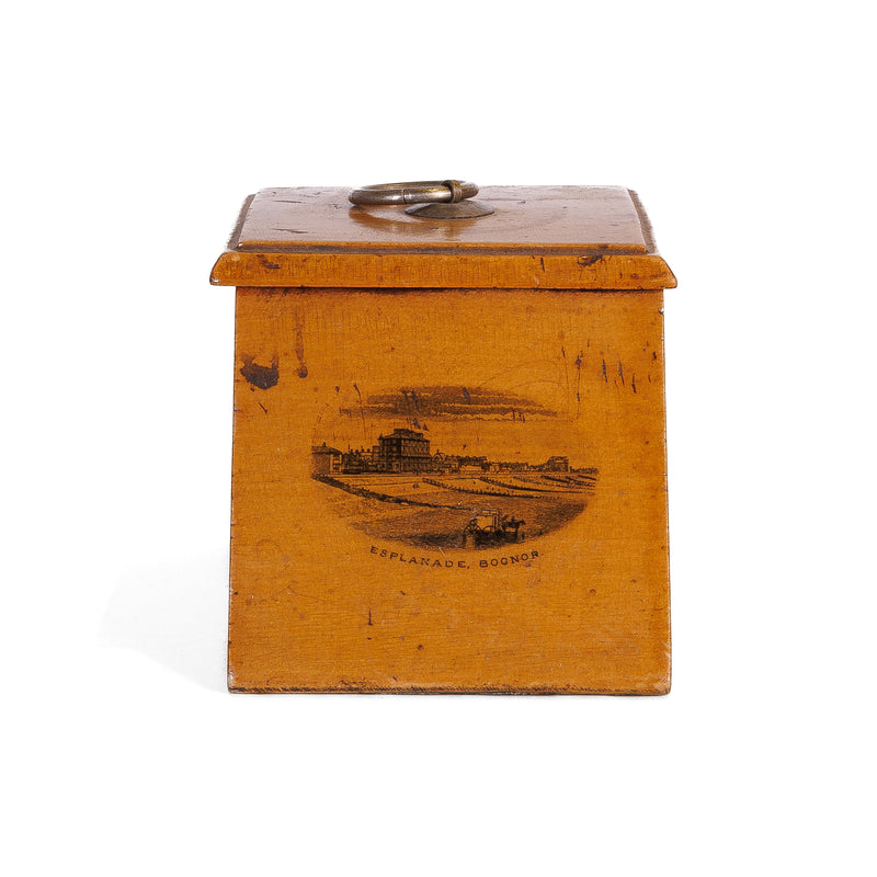 Victorian Mauchline Ware Travel Inkwell Box