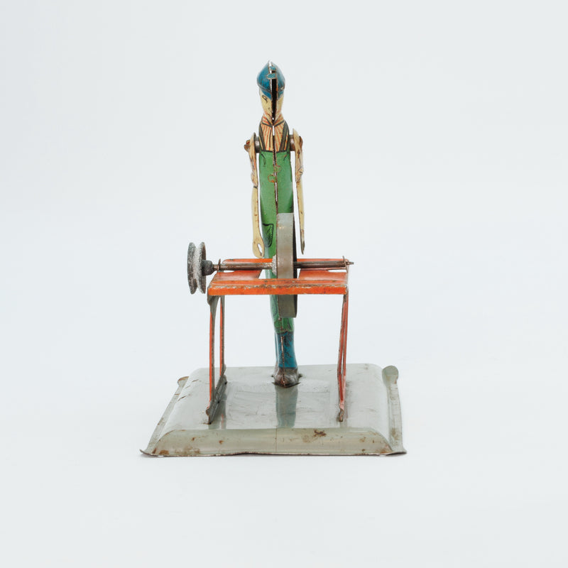 Wilesco Steam Driven Toy Man with Grinding Wheel