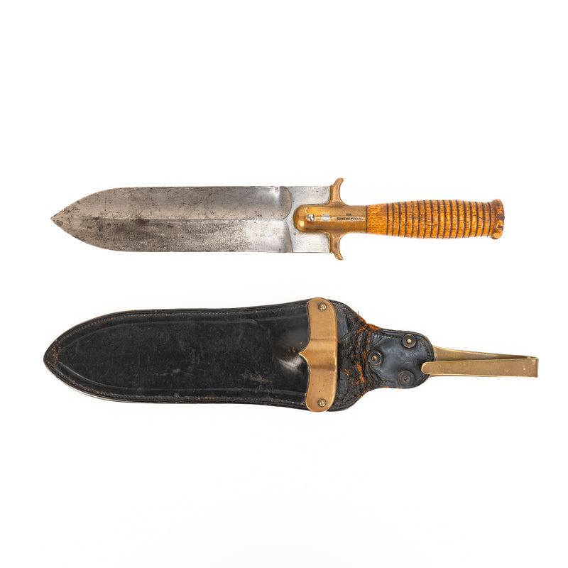 US Springfield Model 1880 Hunting Knife & Sheath