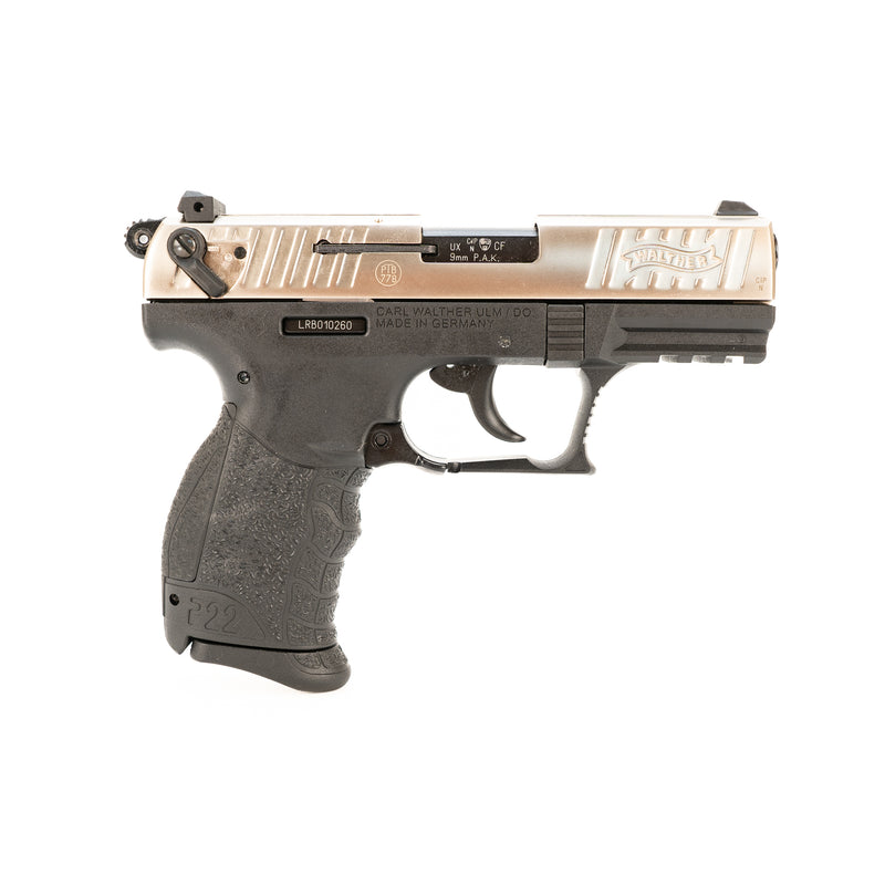 Walther Model P22Q Semi-Auto Blank Firing Pistol : 9mm P.A.K.