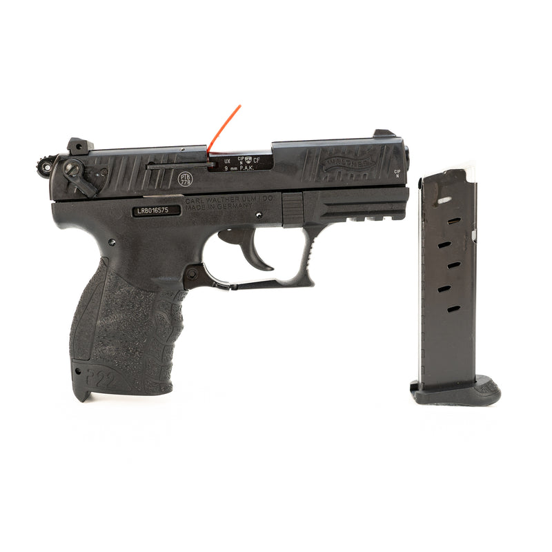 Walther Model P22Q Semi-Auto Blank Firing Pistol : 9mm P.A.K.