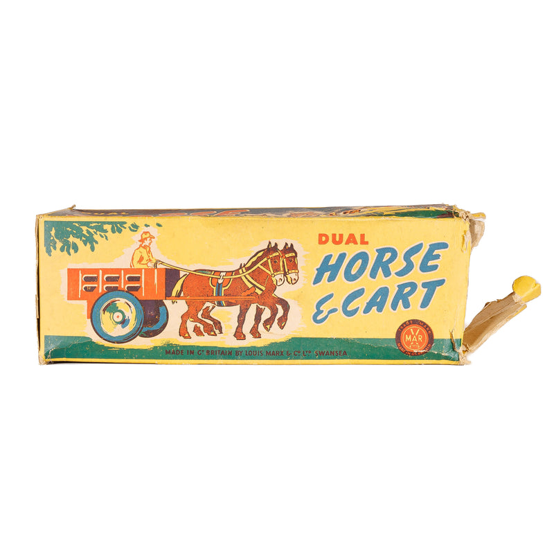 Marx Wind Up Dual Horse & Cart with Original Box : Works!