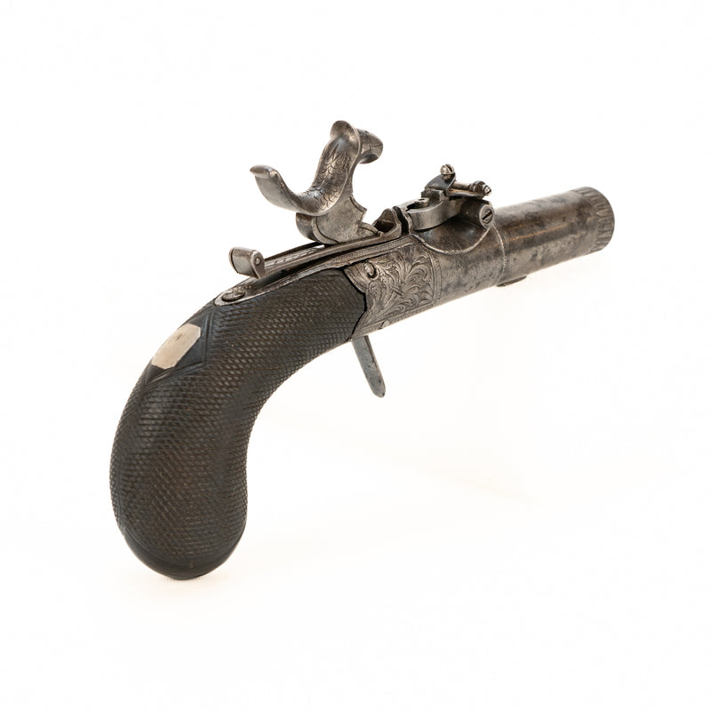 William Laing Cased 47 Cal. Top Hat Percussion Pistol