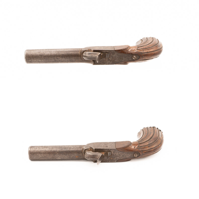 Pair of 19th Century Flip Trigger Percussion Pocket Pistols