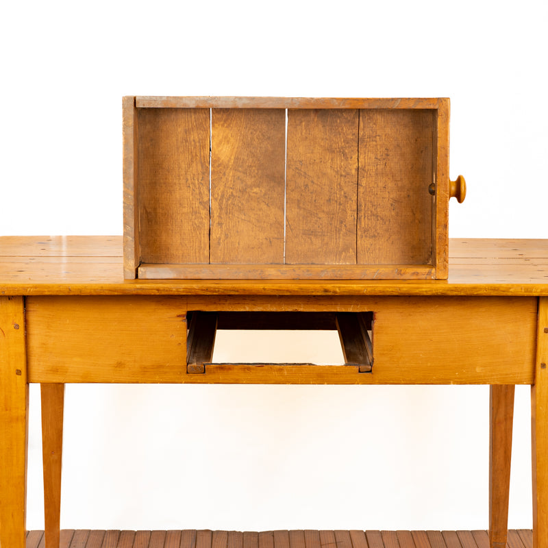 Canadiana Pine Work Table with Single Drawer