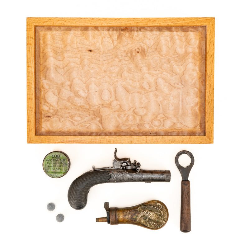 William Laing Cased 47 Cal. Top Hat Percussion Pistol