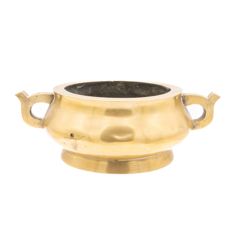 Qing Dynasty Chinese Bronze Censer with Ear Handles