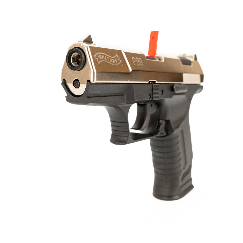 Walther P99 Semi-Auto Blank Firing Pistol (Nickel) : 9mm P.A.K.
