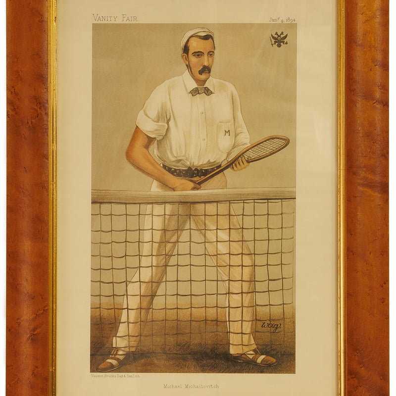 Framed Early Vanity Fair Tennis Image