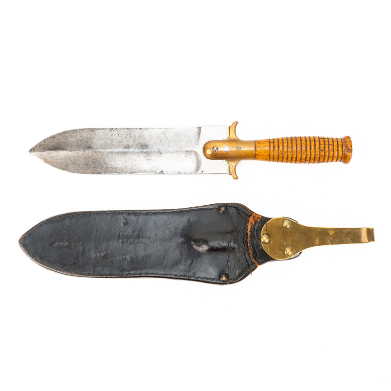 US Springfield Model 1880 Hunting Knife & Sheath