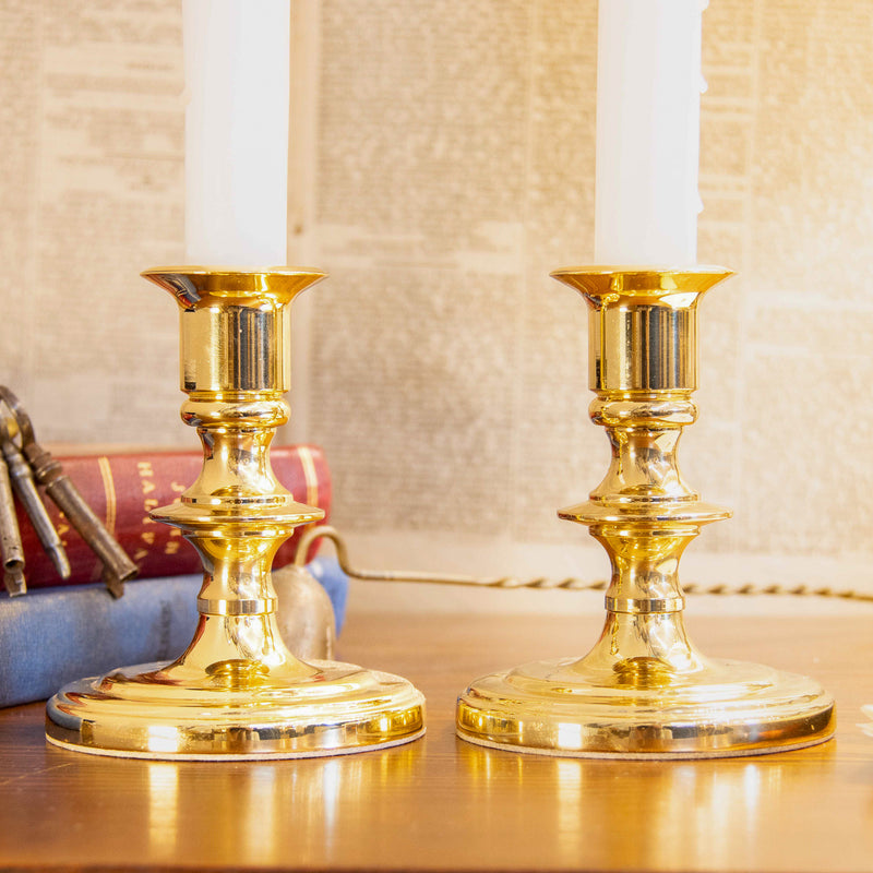 Pair of Baldwin "Forged in America" Brass Candle Sticks