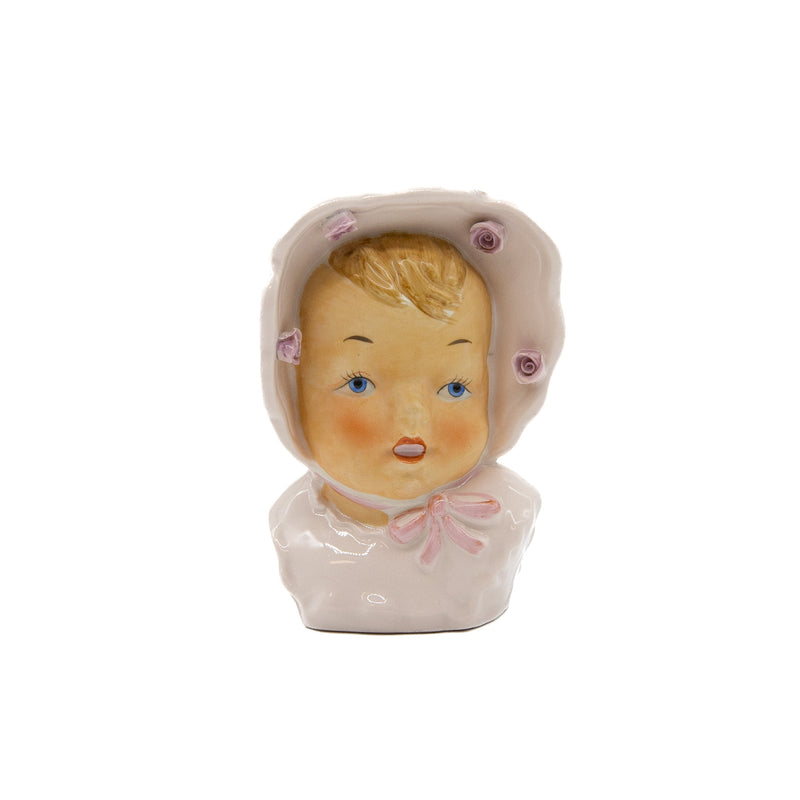 Shafford Hand Painted Baby Head Wall Pocket Vase