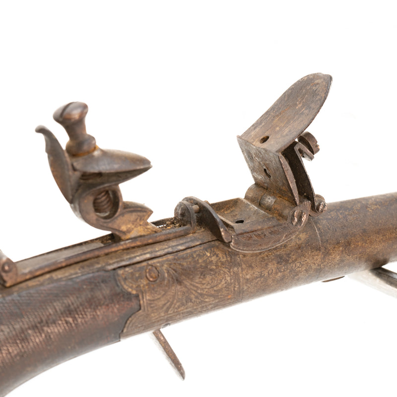 Brown London Flintlock Box-Lock Pocket or Muff Pistol