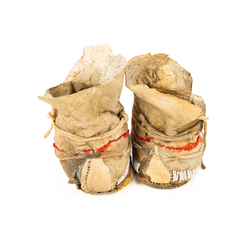 Early Sioux Plains Indian Beaded Moccasins : Circa 1870