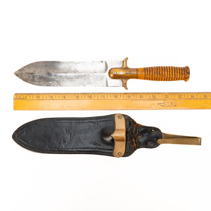 US Springfield Model 1880 Hunting Knife & Sheath