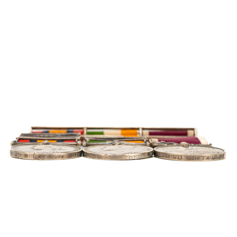 Boer War Medal Group : Named Pte./Sjt. W.E. Higgs Leicester Regt.