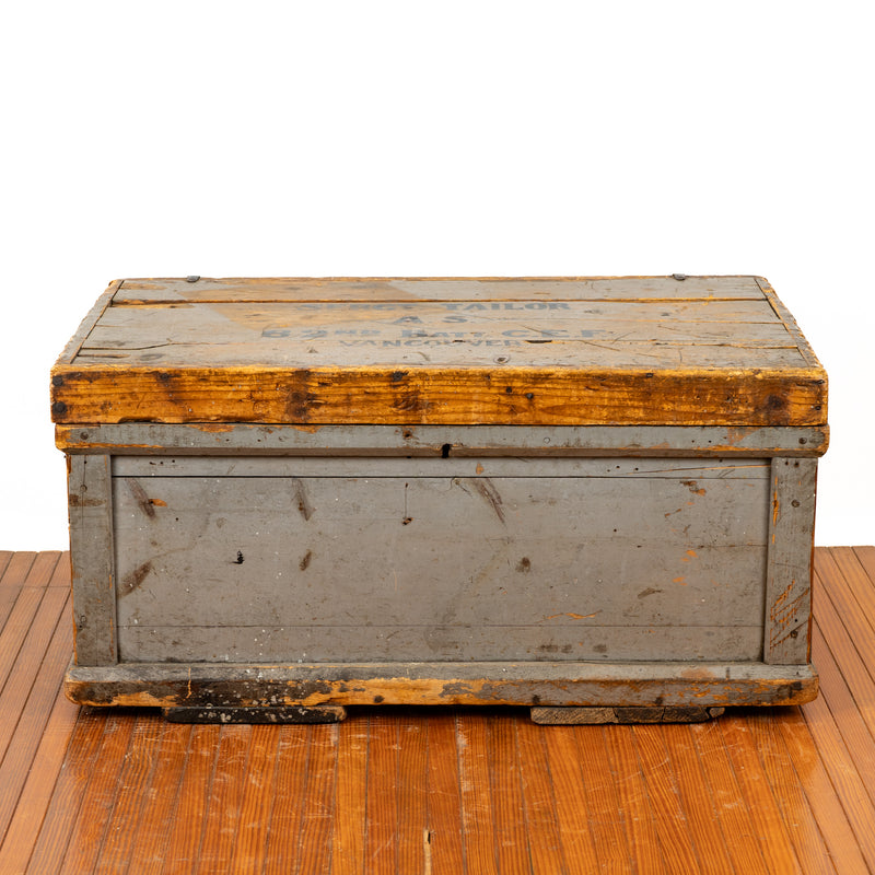 Wooden Footlocker : Sergeant Taylor, 62nd Battalion C.E.F.