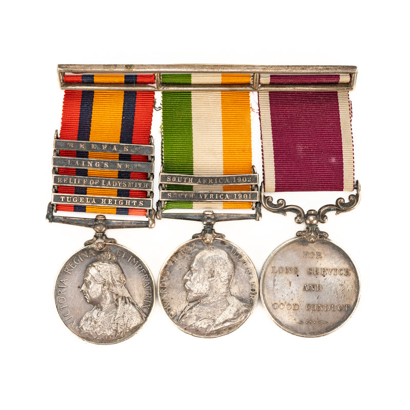 Boer War Medal Group : Named Pte./Sjt. W.E. Higgs Leicester Regt.