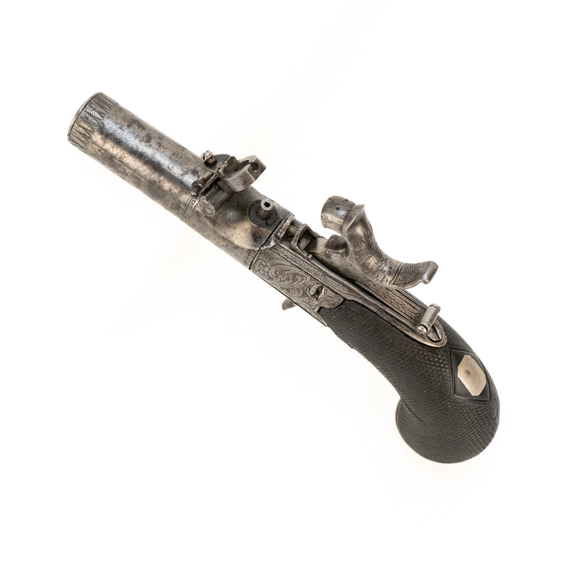 William Laing Cased 47 Cal. Top Hat Percussion Pistol