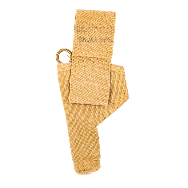 WWII P37 Tanker Khaki Holster with Brass Cleaning Rod & Inert .380 Rounds