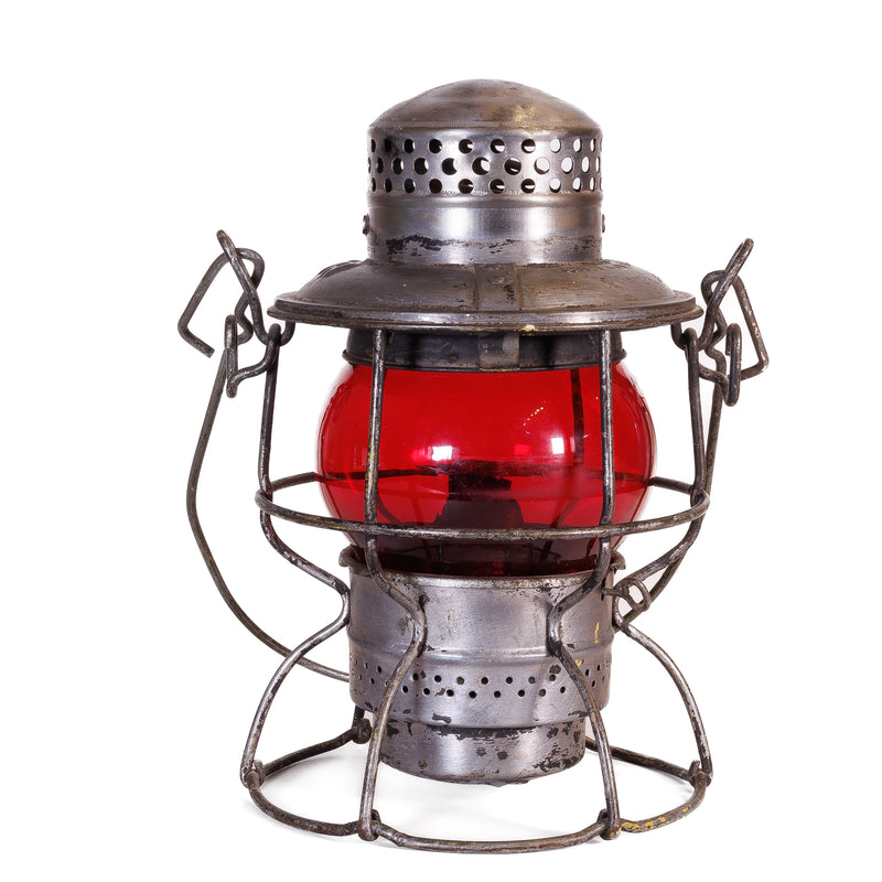 Hiram Piper Canadian National Railway Lantern with Red Glass