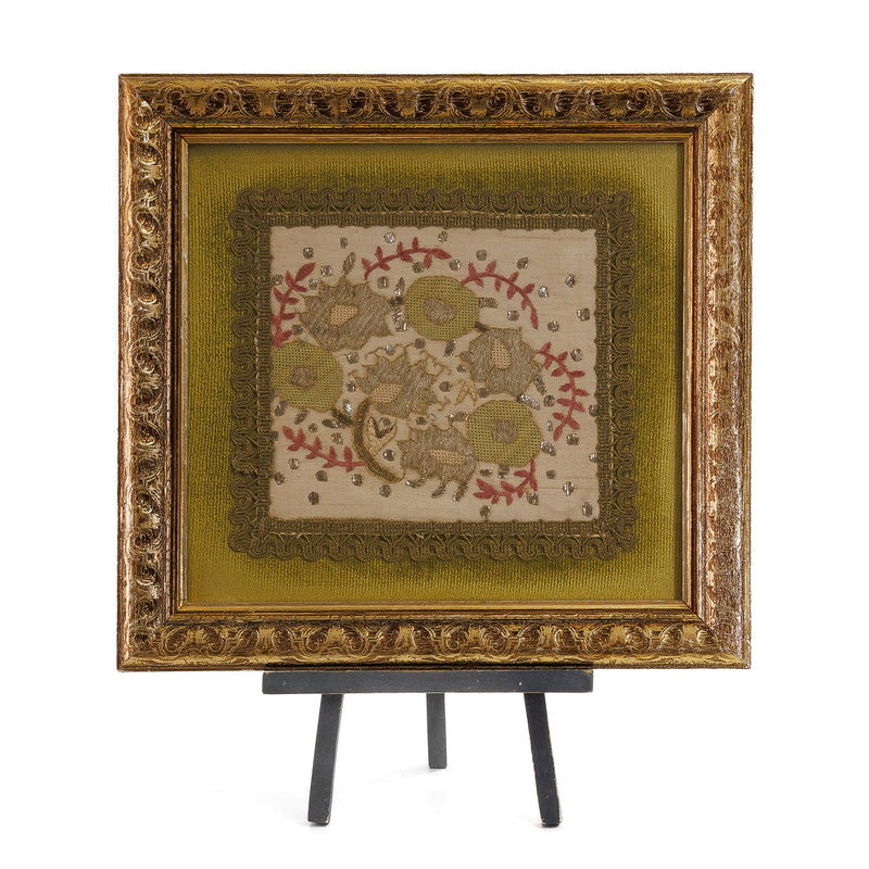 Gold Framed Embroidered Flowers