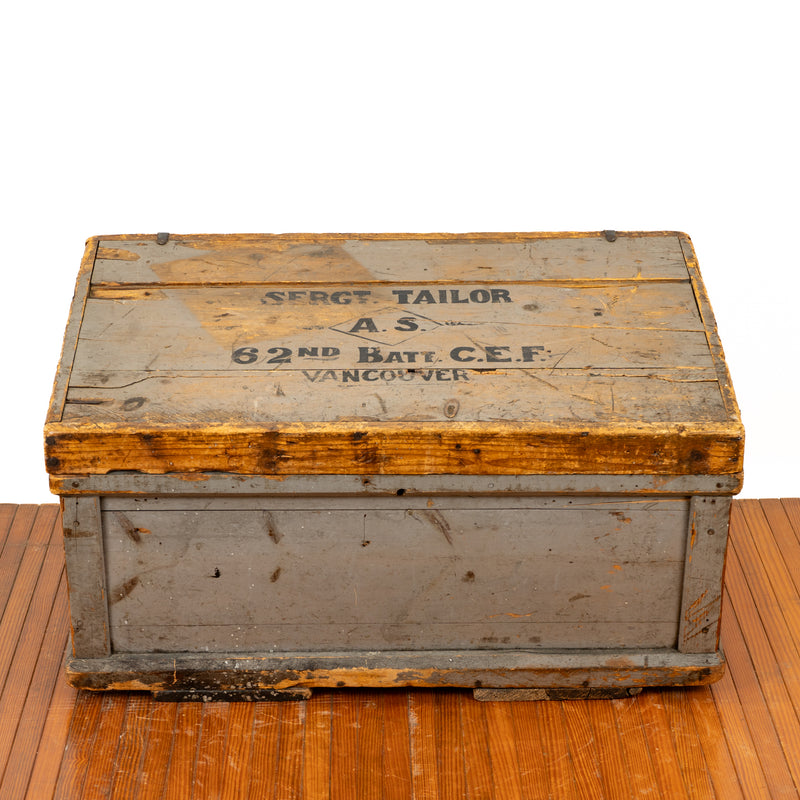 Wooden Footlocker : Sergeant Taylor, 62nd Battalion C.E.F.
