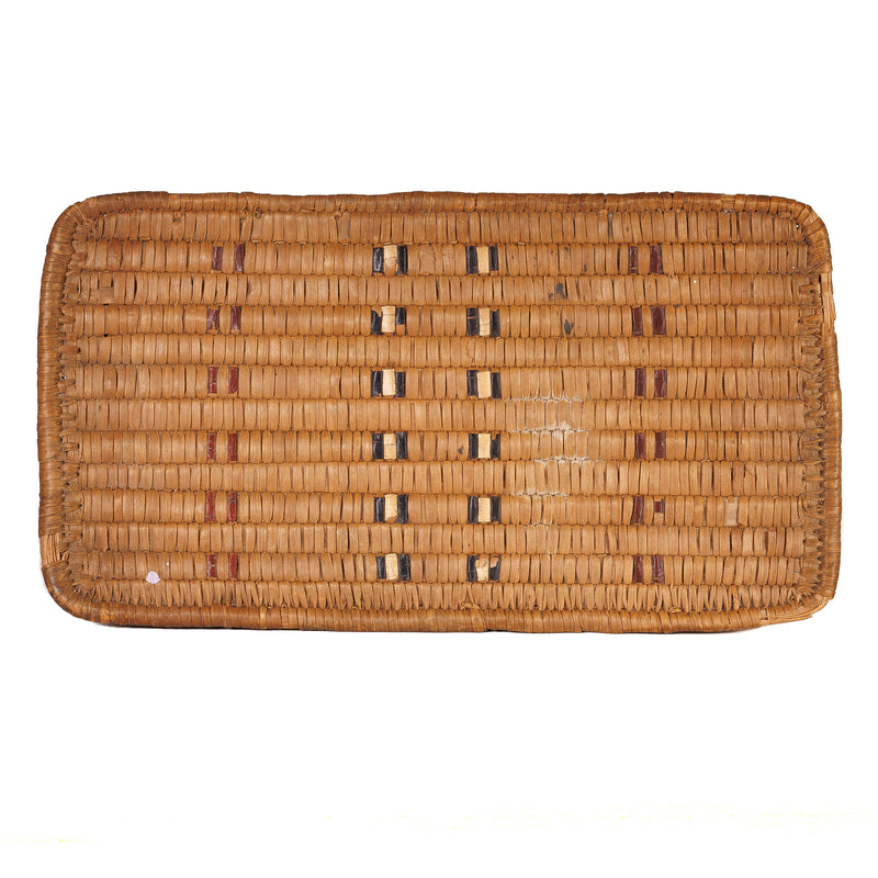 Coast Salish Imbricated Slat Basket with Lid