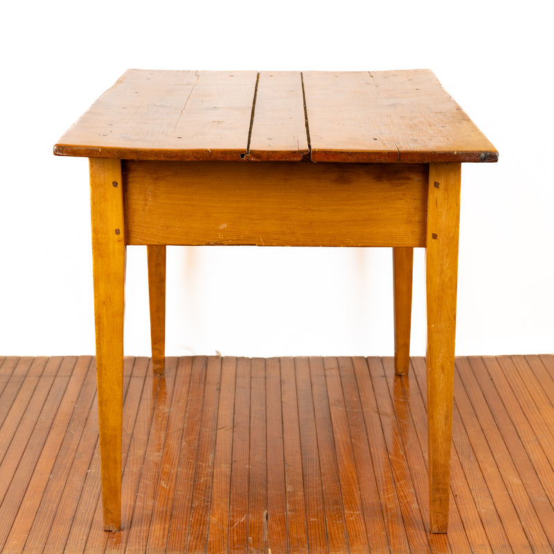 Canadiana Pine Work Table with Single Drawer