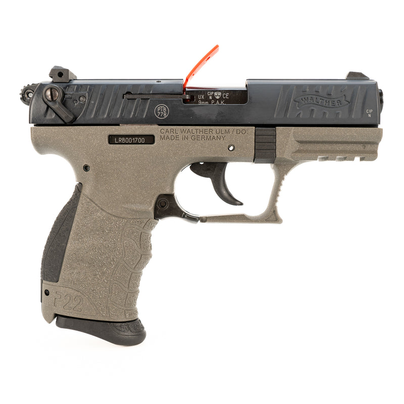 Walther Model P22Q TGR Semi-Auto Blank Firing Pistol (Meteor Grey) : 9mm P.A.K.