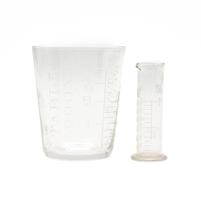 Traveling Apothecary Medical Medicine Measuring Glass Set