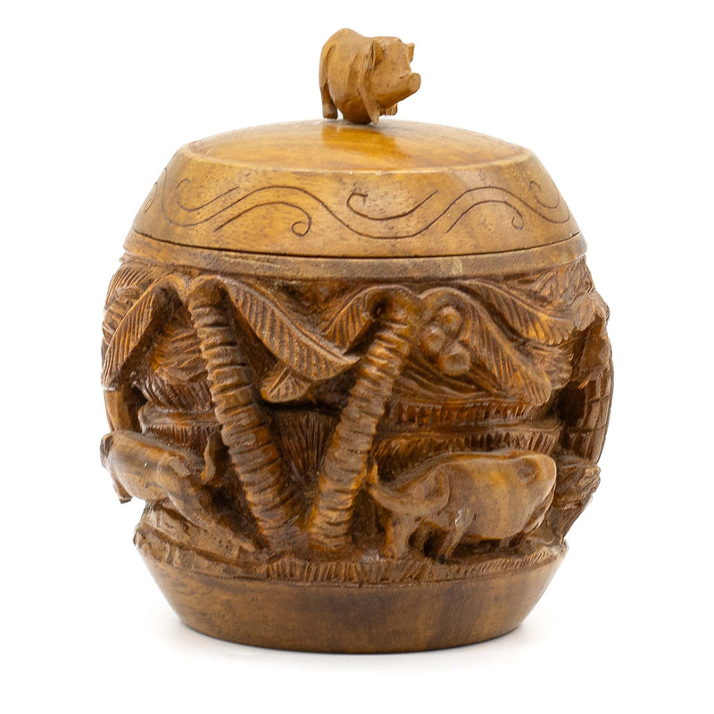 Hand Carved Wood Box