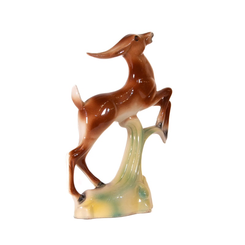 Stewart B McCulloch Porcelain Leaping Antelope