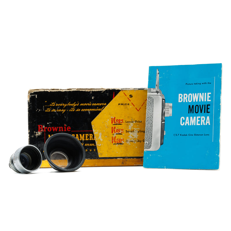 8mm Kodak Brownie Movie Camera with Box & Extras
