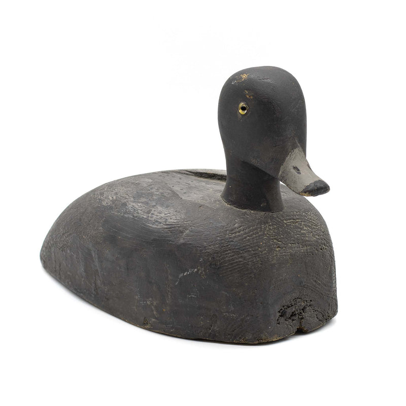 Black Duck Glass Eye Decoy Signed & Labeled by Tom Martindale