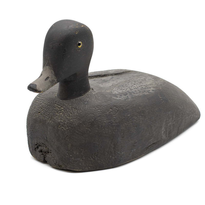 Black Duck Glass Eye Decoy Signed & Labeled by Tom Martindale